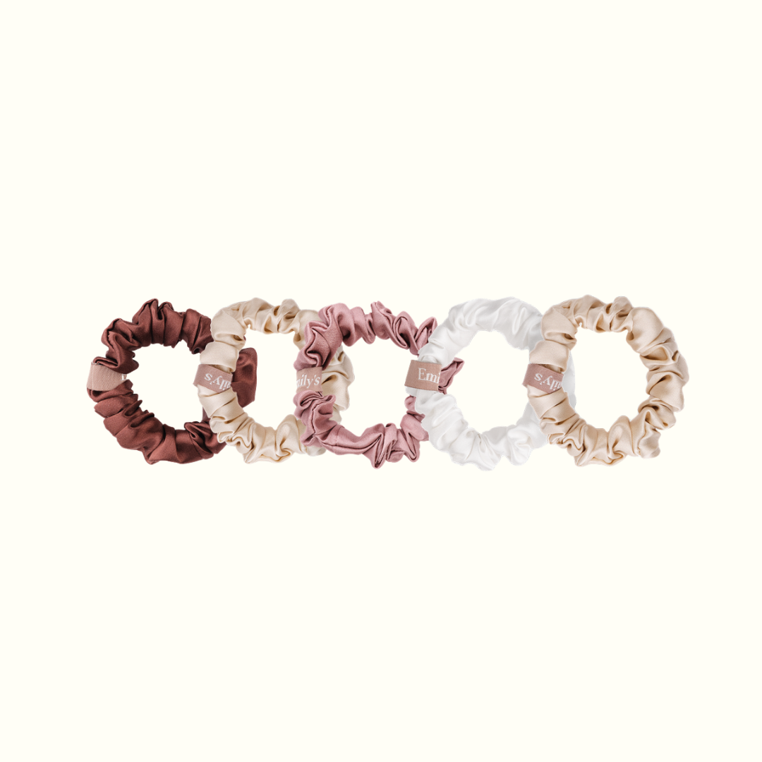 Pack de 5 chouchous 100% pure soie - Le petit