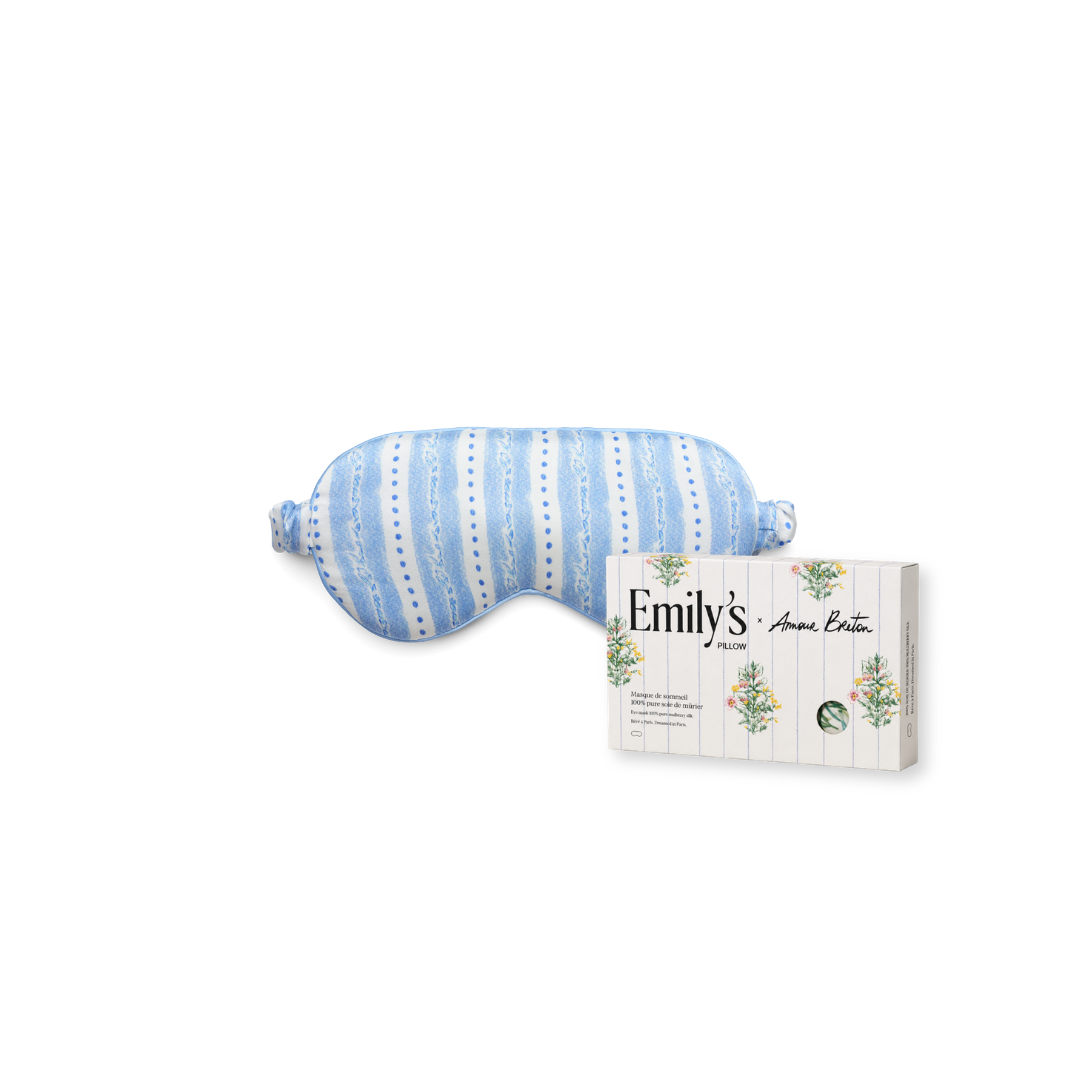 Masque de sommeil 100% pure soie - Feuilles de Lotier
