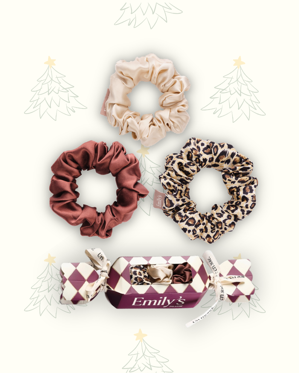 Crackers de Noël - Trio de Chouchous M - Champagne, Léopard, Moka