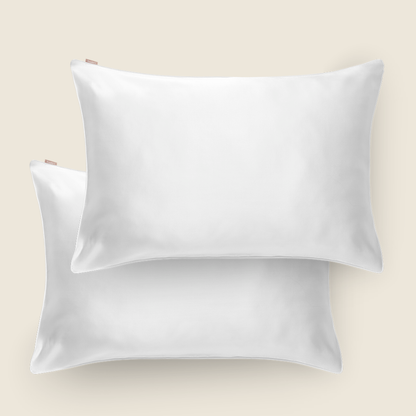 Coffret Duo de Noël - Taies 100% pure soie x2 - Blanc