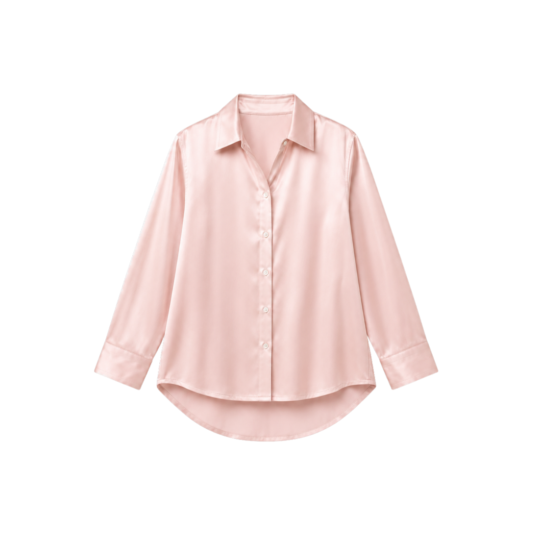 Chemise Oversize 100% pure soie de mûrier - Rose Poudré