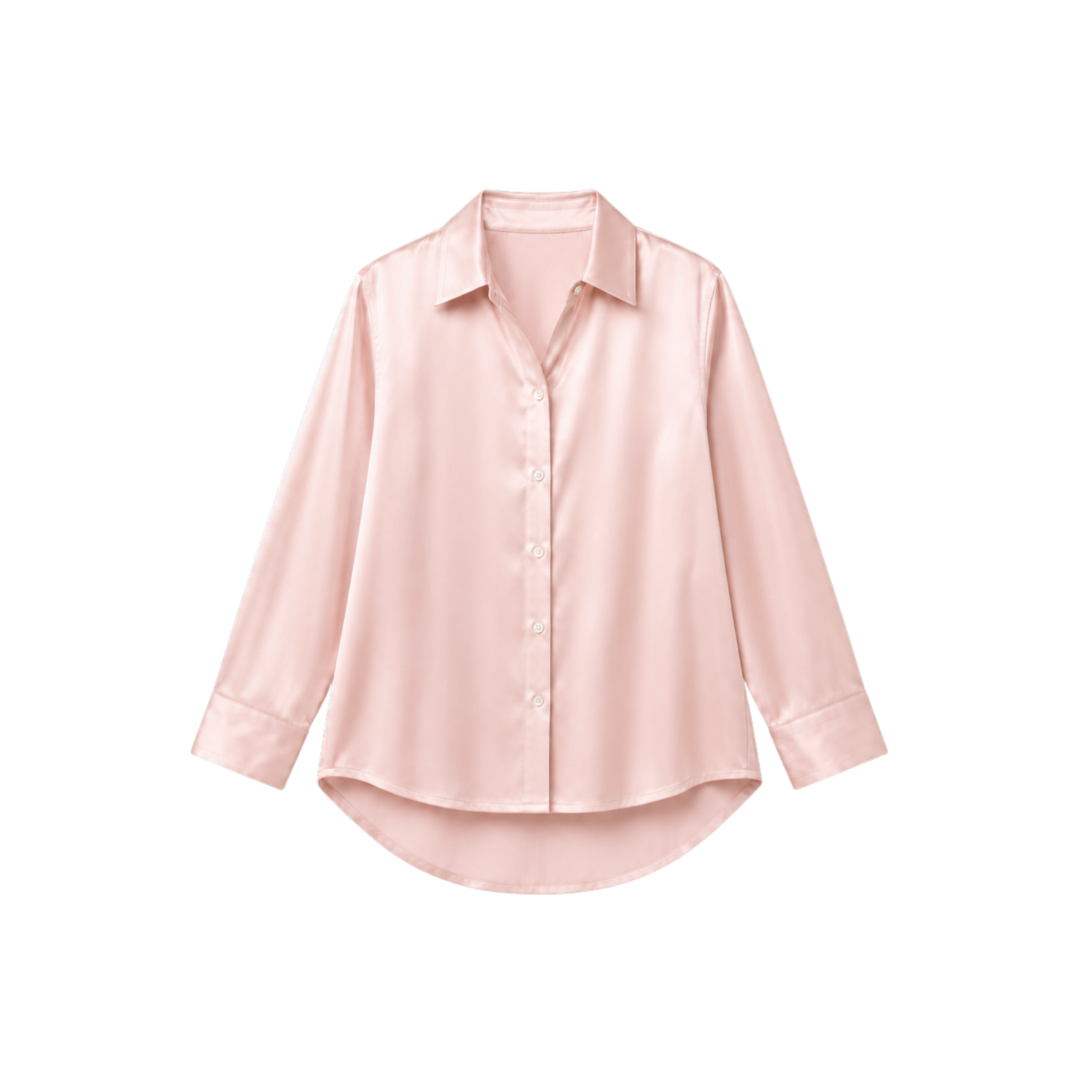 Chemise Oversize 100% pure soie de mûrier - Rose Poudré