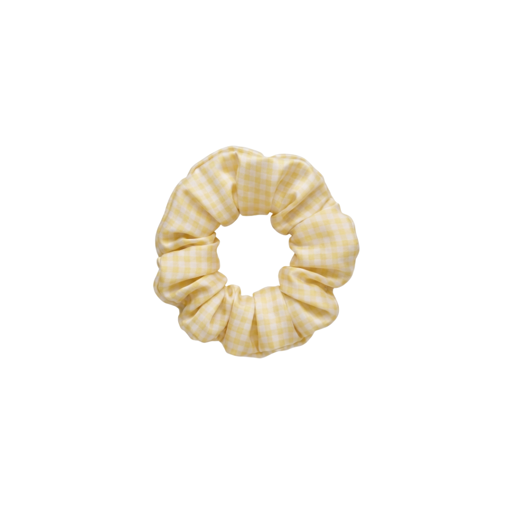 Chouchou 100% pure soie - Le moyen - Vichy Jaune