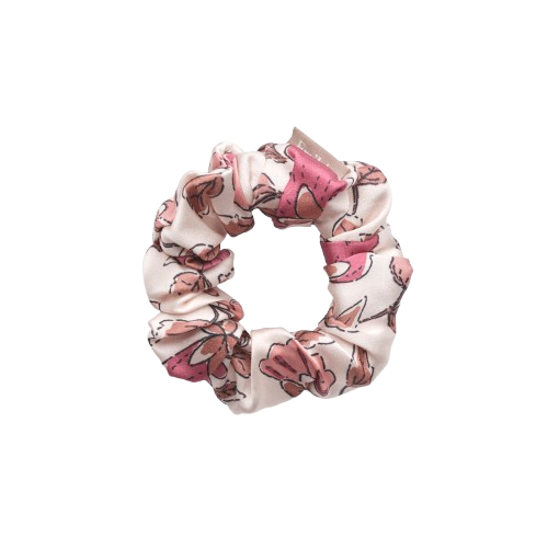 Chouchou Pure Soie - Le moyen - Fleuri
