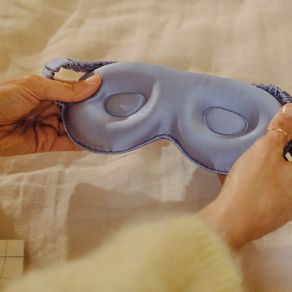 100% Pure Silk Lash Care Sleep Mask - Cornflower