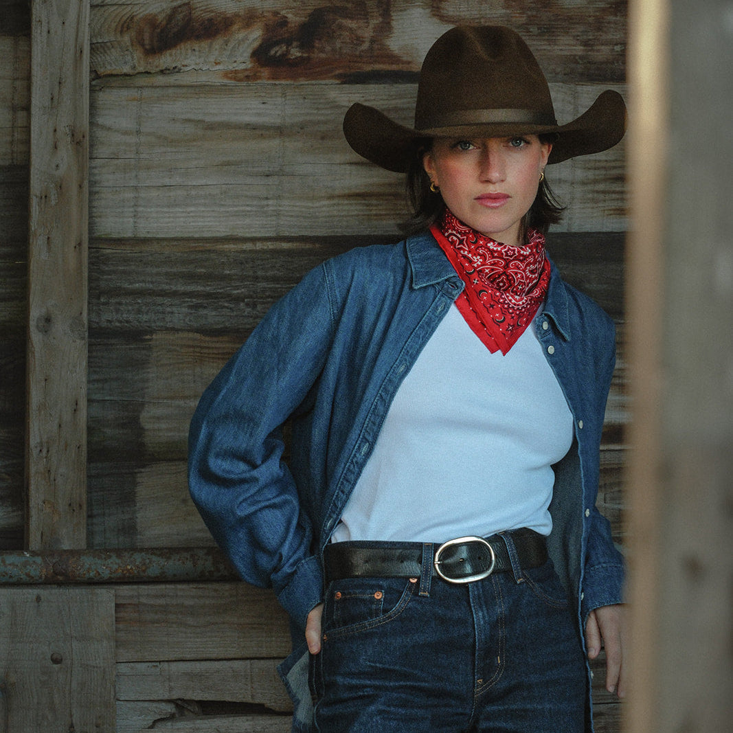 100% pure silk bandana scarf – Red 