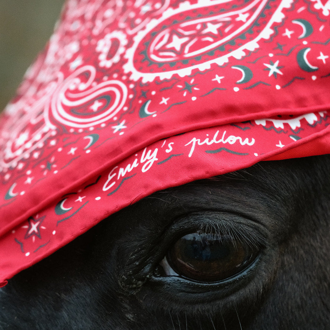 100% pure silk bandana scarf – Red 
