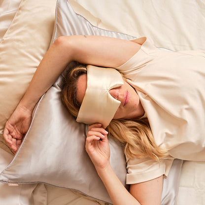 Pack sommeil - Taie en soie et masque de nuit bandeau