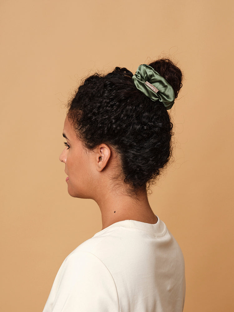 Chouchou 100% pure soie - Le gros - Vert sauge