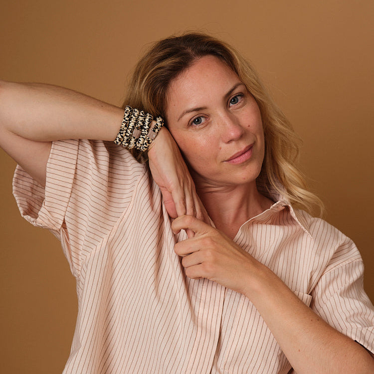 Chouchou 100% pure soie - Le petit - Léopard