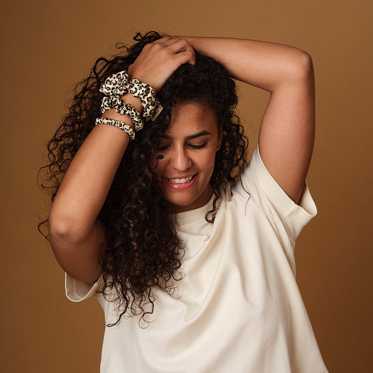 Pack de 3 Chouchous 100 % Soie - Le mini, Le Petit, Le moyen - Léopard