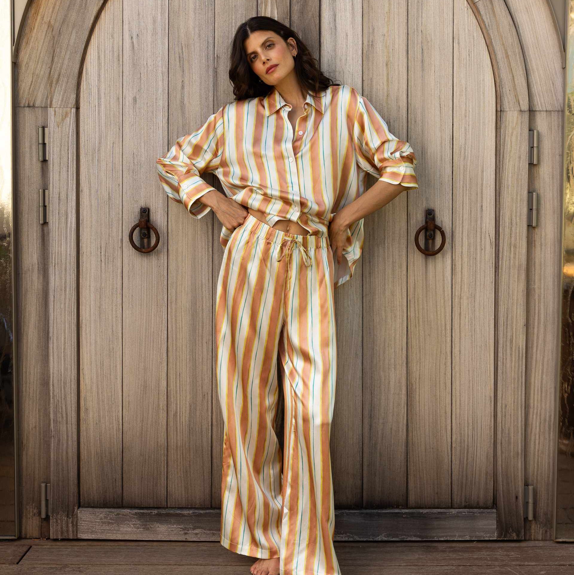 Pyjama 100% pure soie de mûrier - Lignes divines