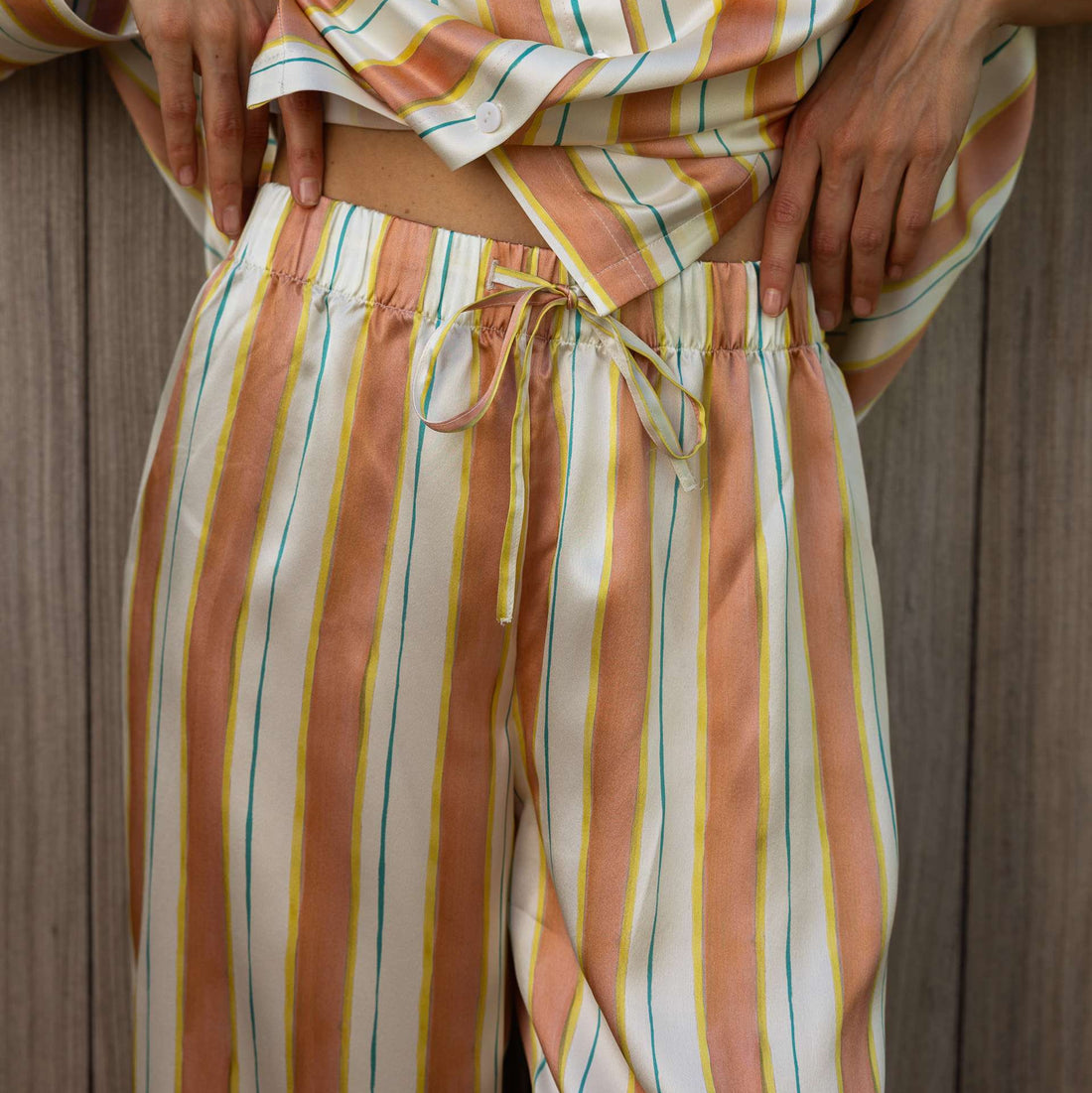 100% Mulberry Silk Trousers - Divine Lines