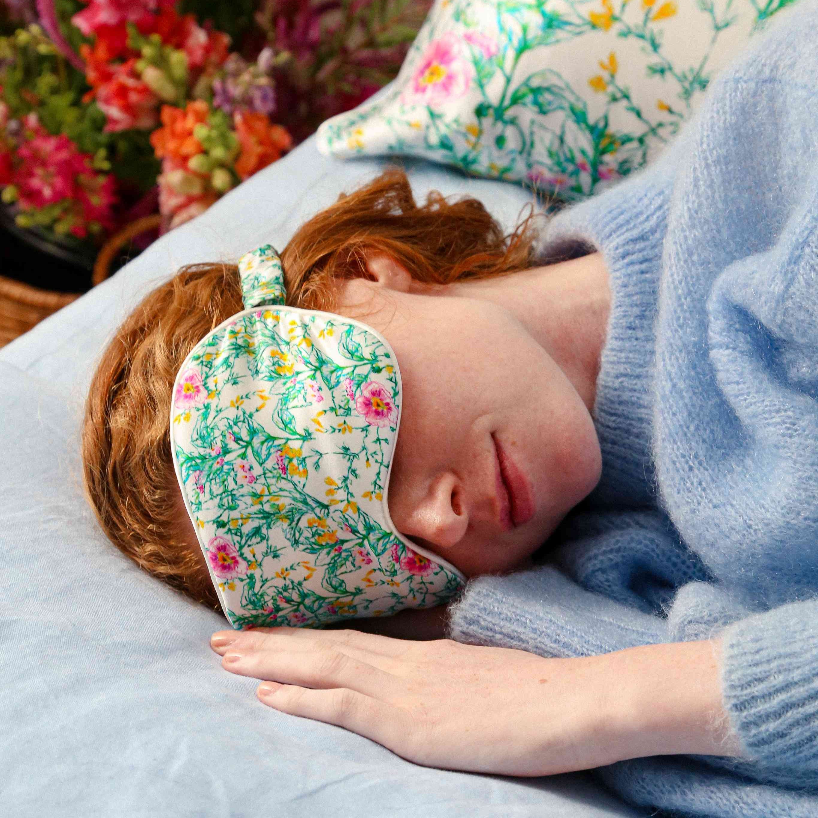 Masque de sommeil 100% pure soie - Entrelacement Botanique