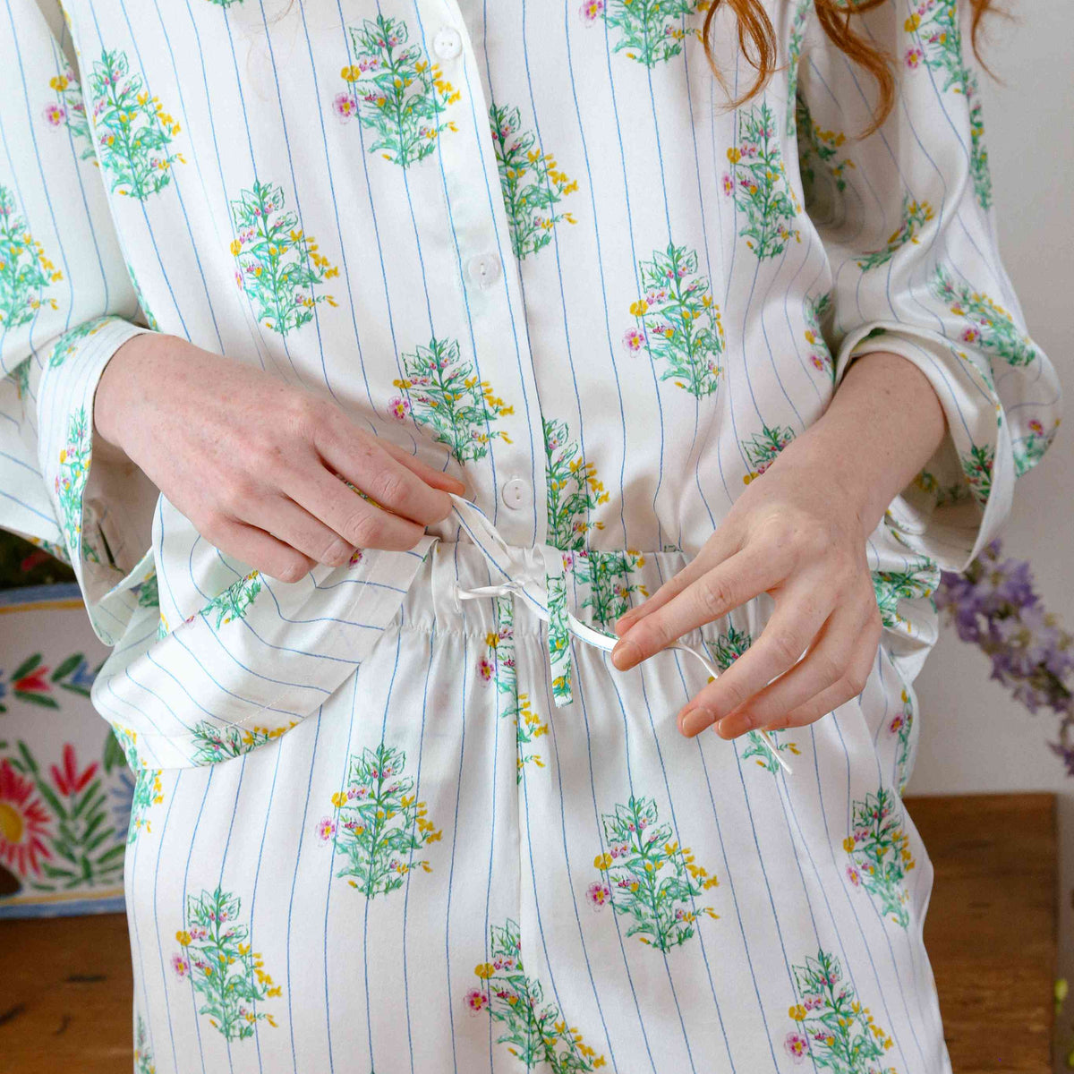 Pyjama Oversize 100% pure soie de mûrier - Bouquet Garni