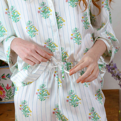 Pyjama Oversize 100% pure soie de mûrier - Bouquet Garni