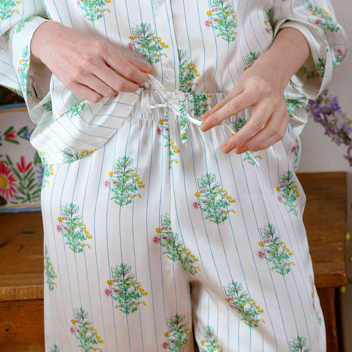Pantalon Oversize 100% pure soie de mûrier - Bouquet Garni