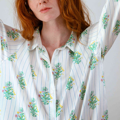 Pyjama Oversize 100% pure soie de mûrier - Bouquet Garni