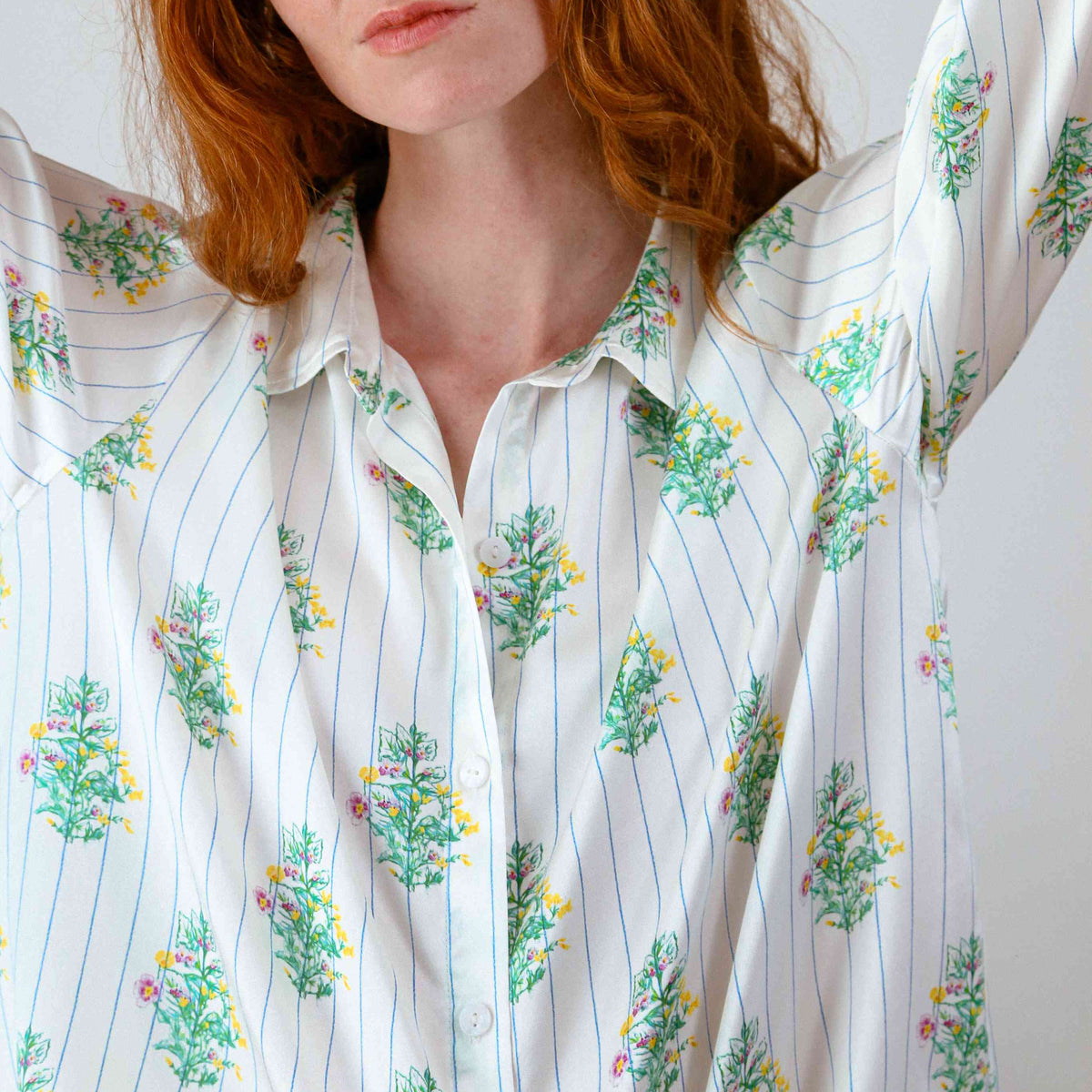 Chemise Oversize 100% pure soie de mûrier - Bouquet Garni