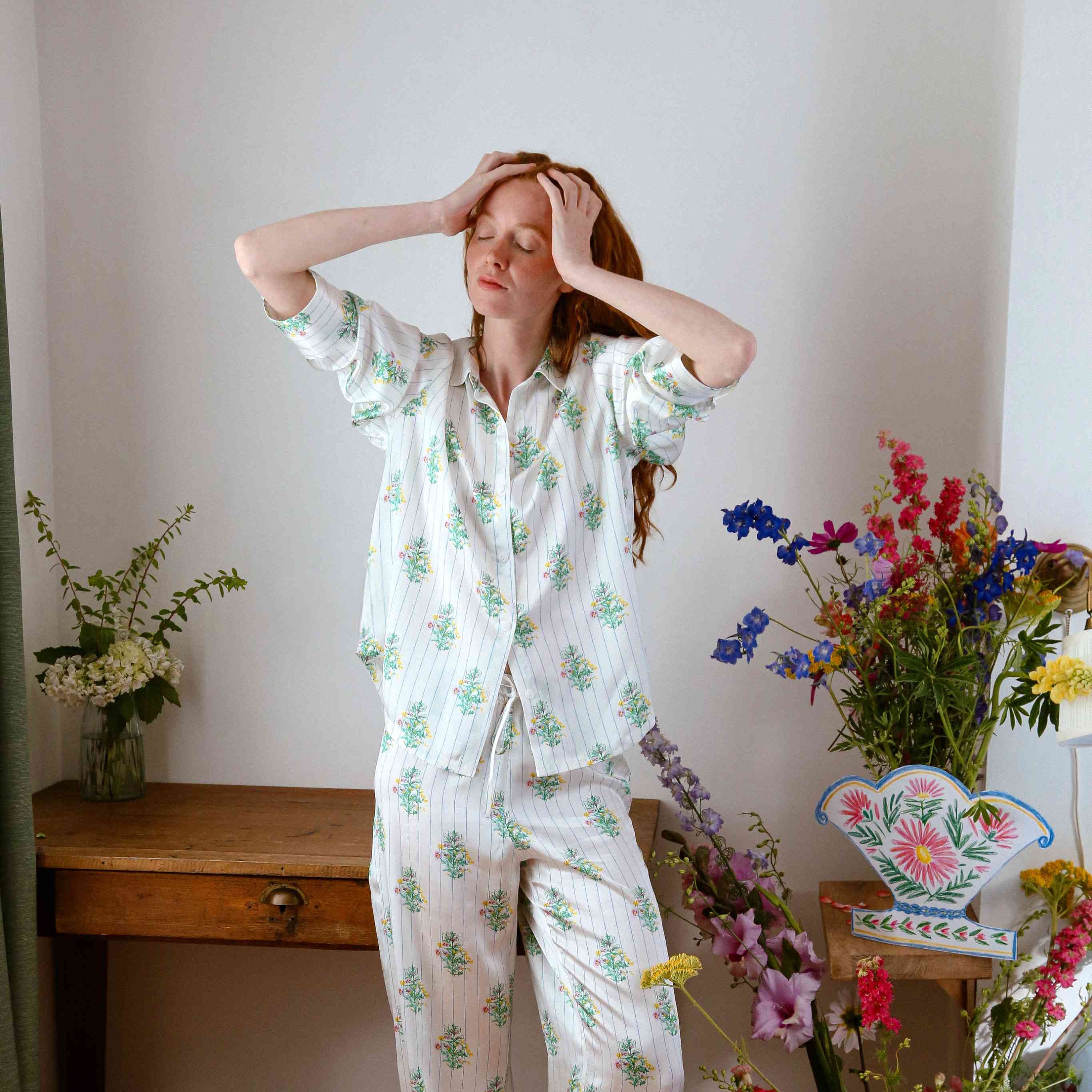Pyjama Oversize 100% pure soie de mûrier - Bouquet Garni