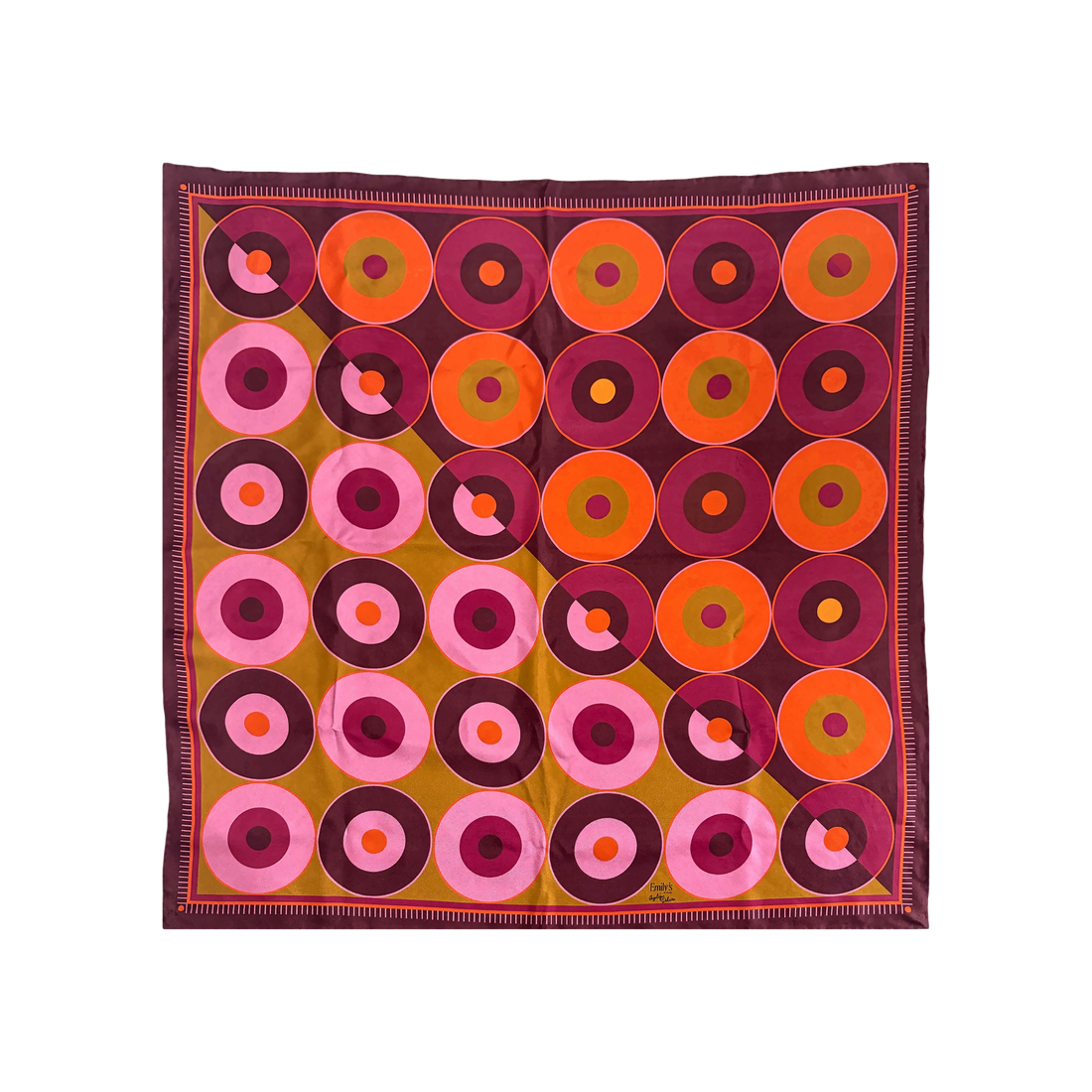 Foulard 100% twill de soie - Octobre Rose