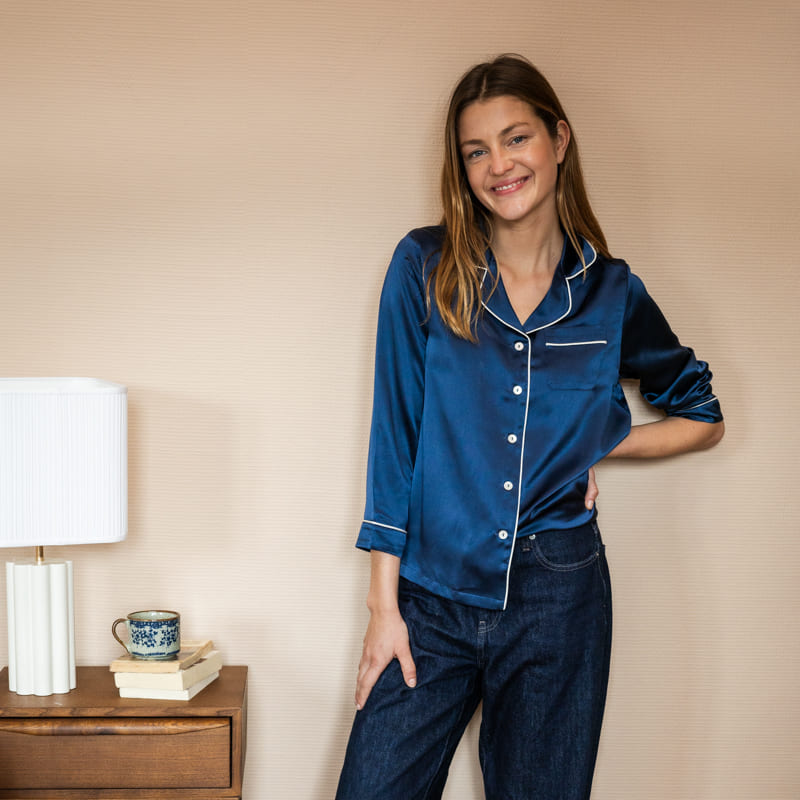 Chemise en pure soie femme