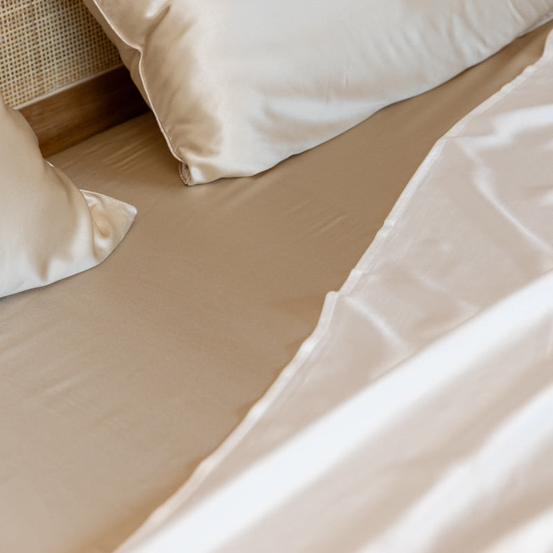 Drap plat 100% pure soie de mûrier