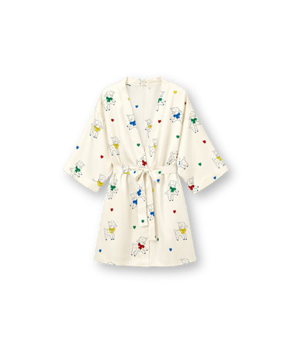 Kimono 100% pure soie - Choeur Coeur