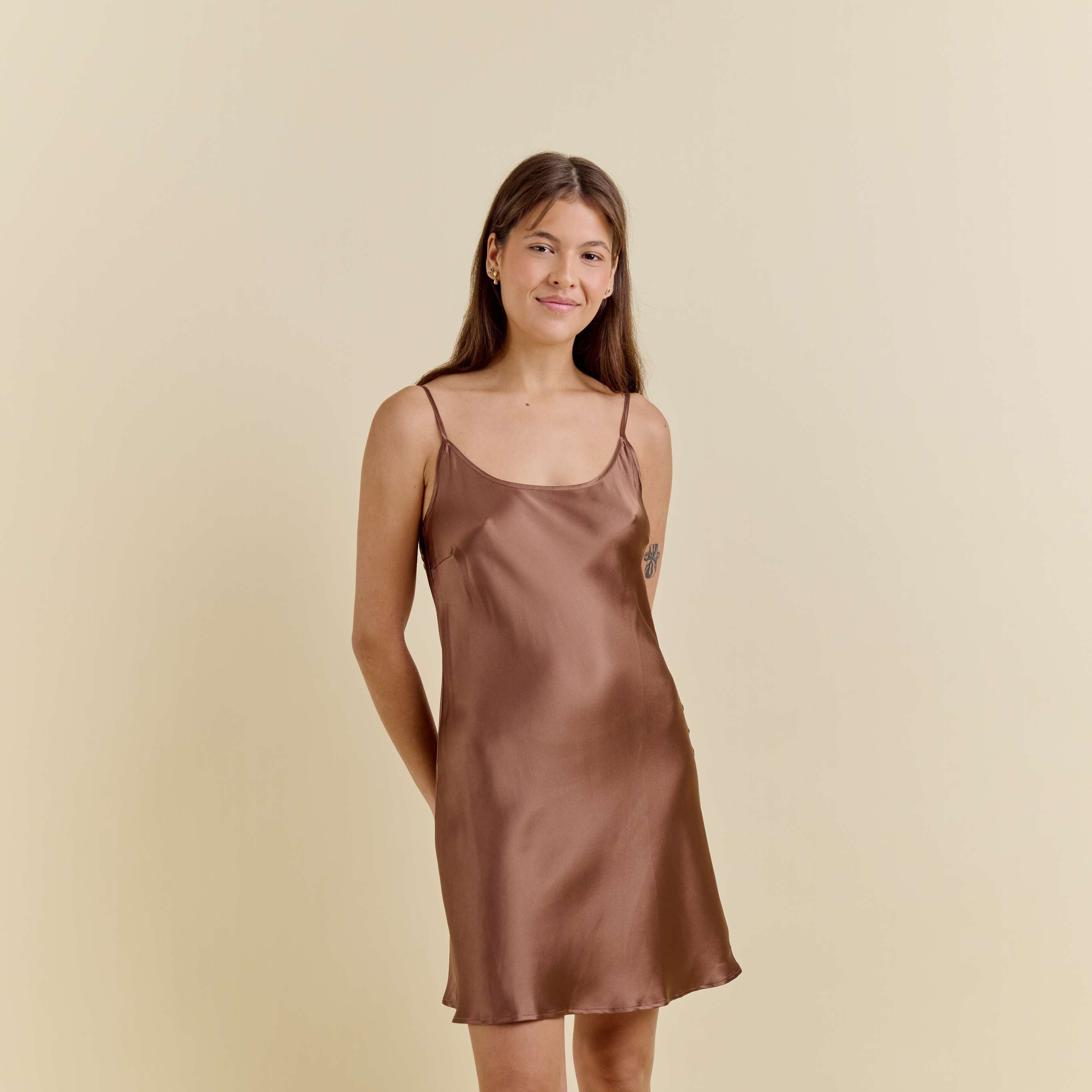 Nuisette 100% pure soie de mûrier - Marron