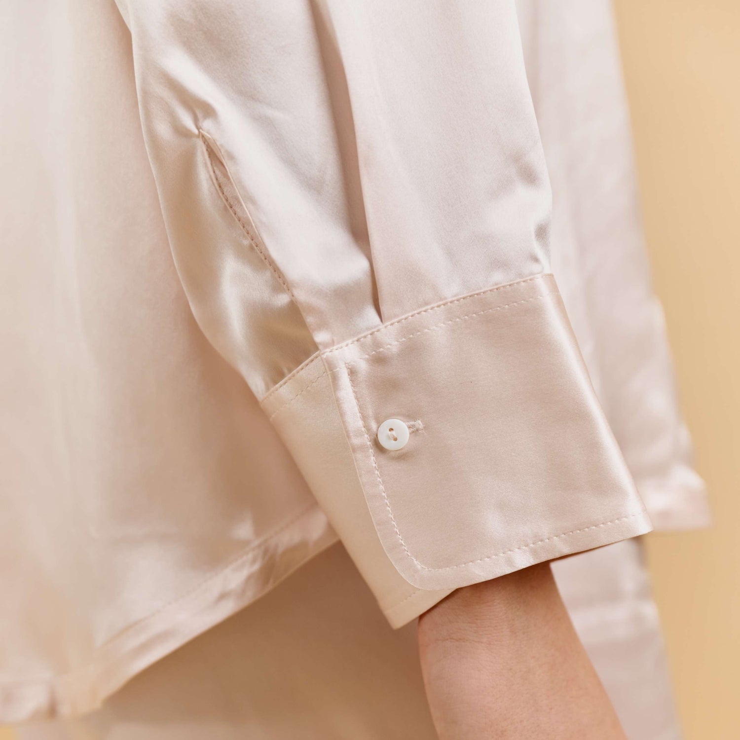 Chemise Oversize 100% pure soie de mûrier - Rose Poudré