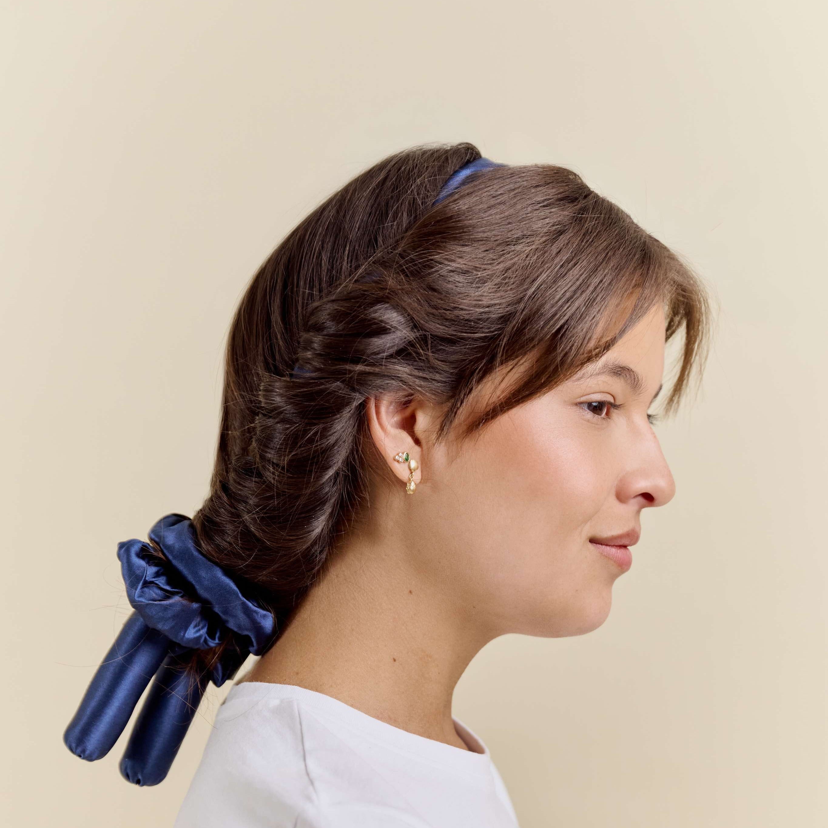 Boucleur sans chaleur pure soie - Bleu nuit