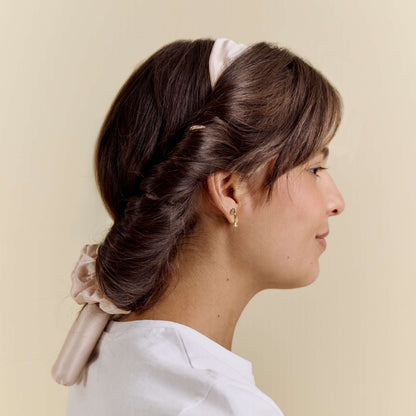 Boucleur sans chaleur pure soie - Rose poudré