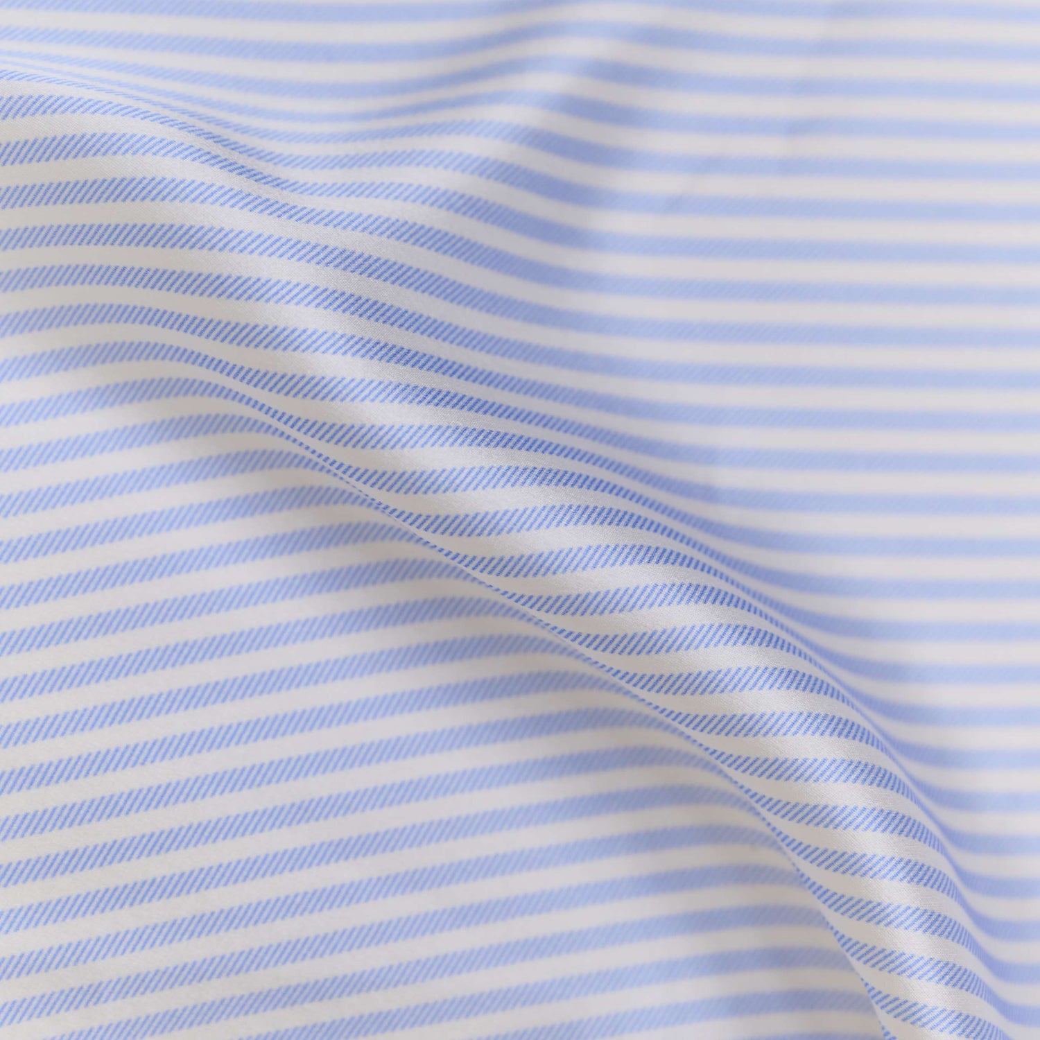 Pyjama Oversize 100% pure soie de mûrier - Rayures Bleu Clair