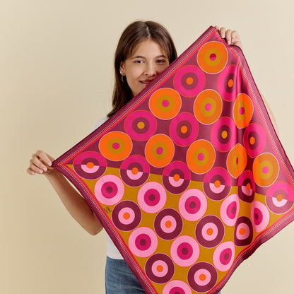 Foulard 100% twill de soie - Octobre Rose