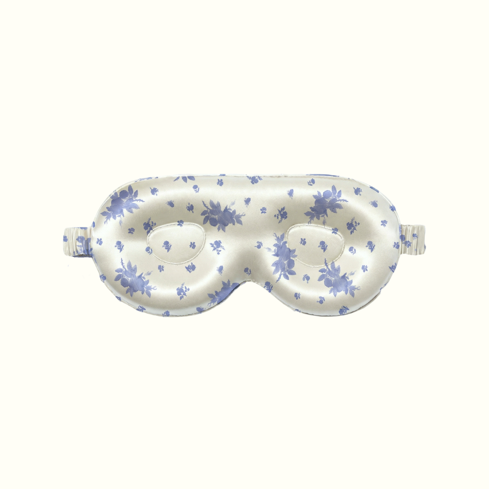 Masque de sommeil Soin des cils 100% pure soie - Fleurs de bleuet