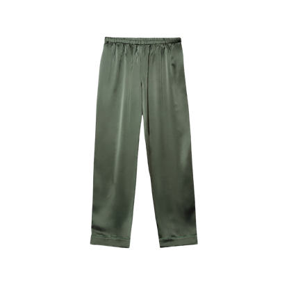 Pantalon 100% pure soie de mûrier - Vert sauge