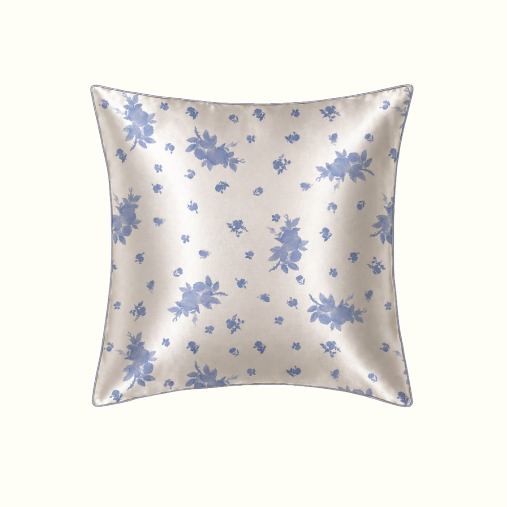 100% Pure Mulberry Silk Pillowcase - Cornflowers