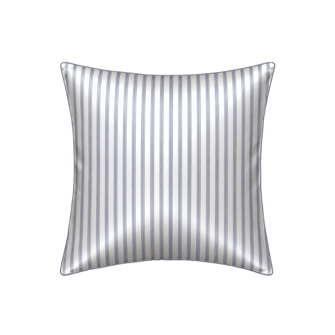 100% Pure Mulberry Silk Pillowcase - Blue Zebra Stripes