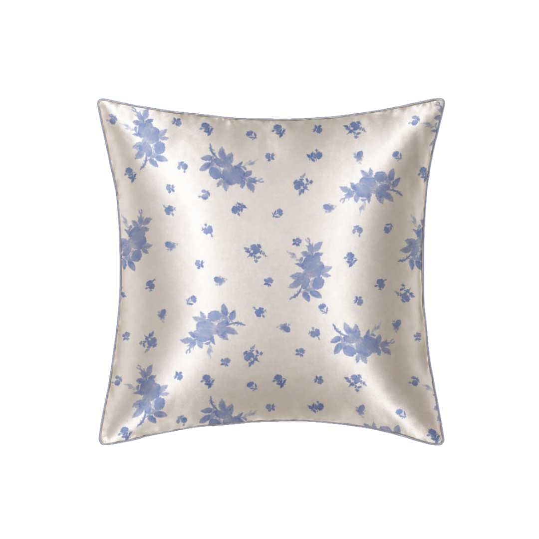 100% Pure Mulberry Silk Pillowcase - Cornflowers