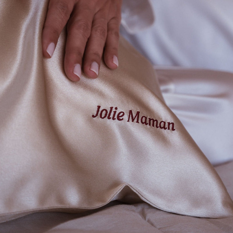PURE SILK PILLOWCASE WITH LOVE EMBROIDERY - LIMITED EDITION