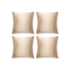 Pack 3 taies d’oreiller en soie champagne achetées + 1 offerte, format carré ou rectangulaire, pour prendre soin de la peau et des cheveux