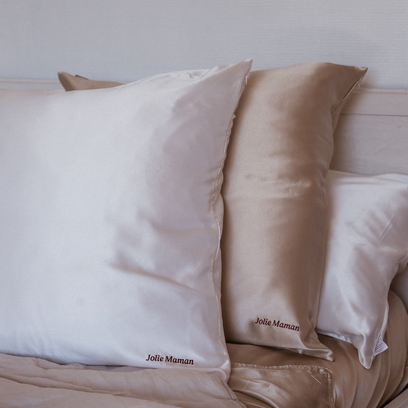 PURE SILK PILLOWCASE WITH LOVE EMBROIDERY - LIMITED EDITION